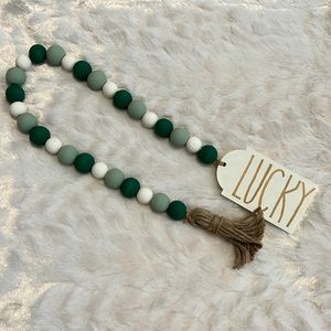 Lucky wood bead garland